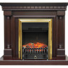 Электрокамин Dallas standard с очагом Аspen Black с очагом Majestic FX M Brass/Black с очагом Fobos FX M Black
